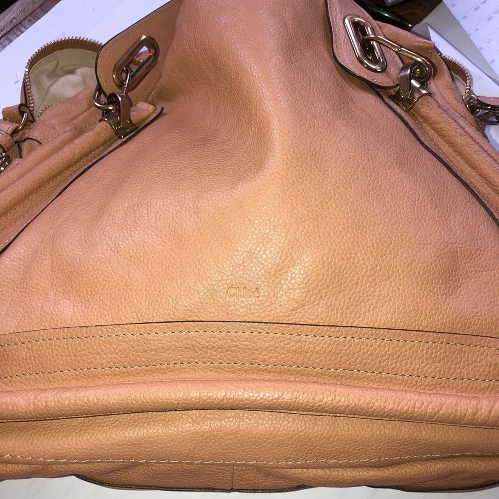 Chloe Tan Leather Satchel
